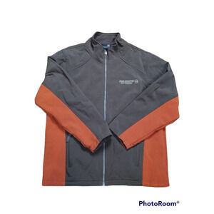 Free Country Fcxtreme Boys Ski Jacket Brown Rust Color Block Zip-up Stretch XL